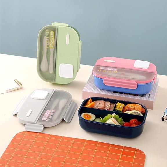 Lunch Box Container Set, Portable Microwave-safe Meal Prep Kit with Multi-compartment Divider and Leakproof Seal for Office, Student, or Picnic Use, Vsgery