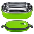 thumbnail image 1 of Lunch Box Container Thermal Lunch Box Stainless Steel Insulated Food Storage Supper Dinner Lunch Box 1 Layer Green, 1 of 8
