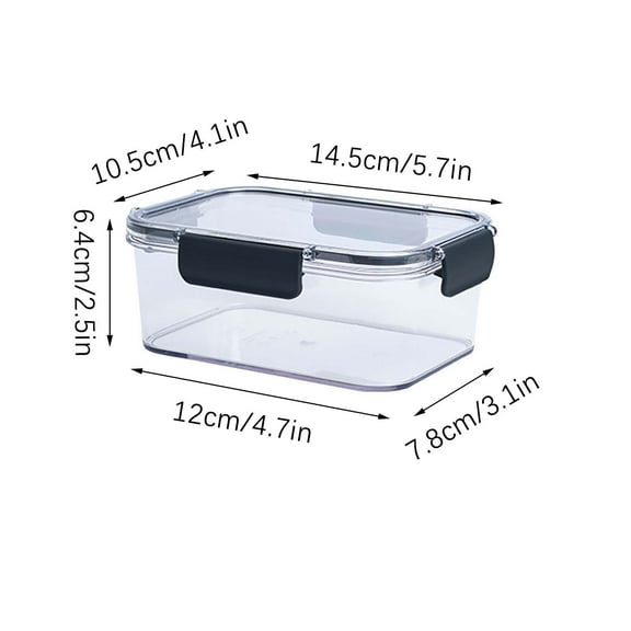 Lunch Box Containers 450 ml 800 ml 1100 ml Glass Food Storage with Airtight Lids for Refrigerator Fruit Vegetable Storage
