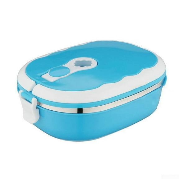 Lunch Box Containers for Hot Food, Portable Rectangular Lunch Box Stainless Steel Insulated Food Storage Container for Outdoor Camping Picnic Blue