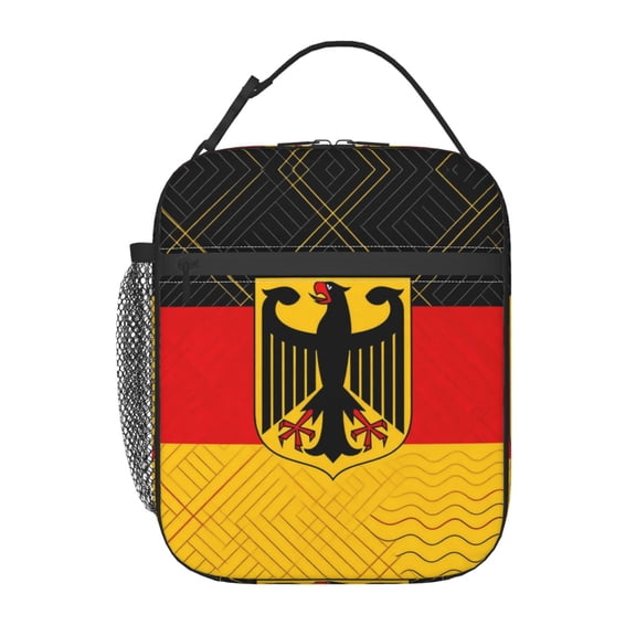 Lunch Box Germany-Art-Pattern Durable Lunch Bag for Work & Adults Reusable Insulated Small Lunchbox
