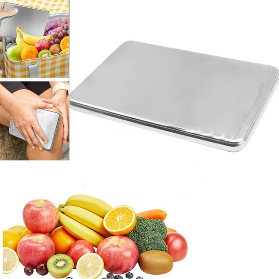 Lunch Box Ice Pack,Tutuviw Stainless Steel Freezer Block,Quick Freeze Long-Lasting Reusable Ice Pack,Decorative No Water Ice Pack,Multi Use Cooler Accessories for Lunch Bags/Cooler/Camping/Picnics