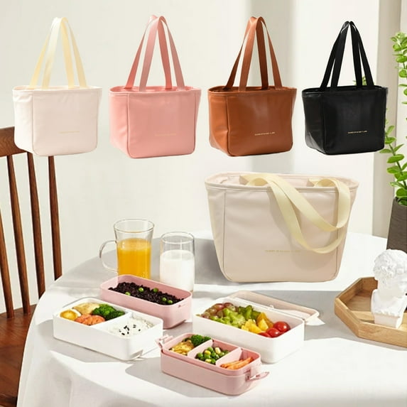 Lunch Box Lunch Bag for Men and Women, Large Capacity Insulated Lunch Cooler Bag Featuring Reusable and Waterproof Design for Daily Commute and Outdoor Activities, Portable and Foldable Lunch Tote