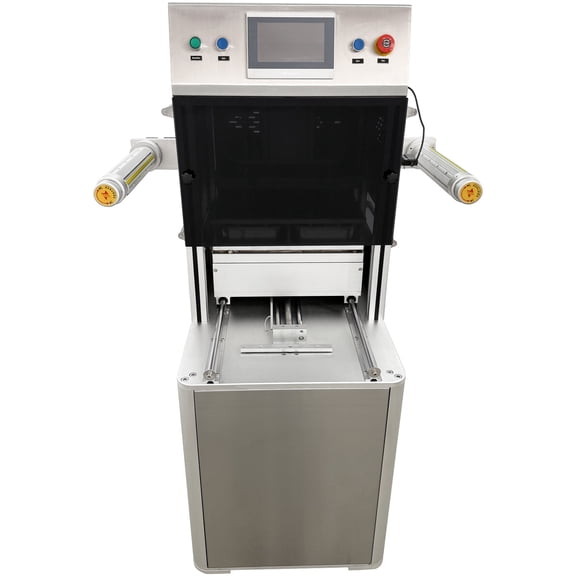 Lunch Box Packaging Machine Vertical Automatic Modified Atmosphere Packaging Tray Sealer 220V Single-phase