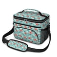 thumbnail image 1 of Lunch Box Pioneer Flower Floral Print Pattern Insulated Lunch Bag for Women Men,Medium Leakproof Lunchbox Cooler Bag Adjustable Strap,10 X 6.7 X 8 Inches, 1 of 6
