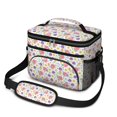 thumbnail image 1 of Lunch Box Pioneer Flower Floral Print Pattern Insulated Lunch Bag for Women Men,Medium Leakproof Lunchbox Cooler Bag Adjustable Strap,10 X 6.7 X 8 Inches, 1 of 6