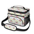 thumbnail image 1 of Lunch Box Pioneer Flower Floral Print Pattern Insulated Lunch Bag for Women Men,Medium Leakproof Lunchbox Cooler Bag Adjustable Strap,10 X 6.7 X 8 Inches, 1 of 6