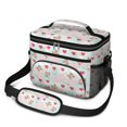 thumbnail image 1 of Lunch Box Pioneer Flower Floral Print Pattern Insulated Lunch Bag for Women Men,Medium Leakproof Lunchbox Cooler Bag Adjustable Strap,10 X 6.7 X 8 Inches, 1 of 6
