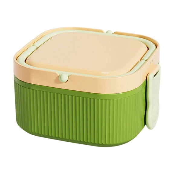 Lunch Box Plastic Food Grade Square Microwave Safe with Lid, 6.22 X 6.14 X 3.14 Inches, Reusable Meal Prep Container