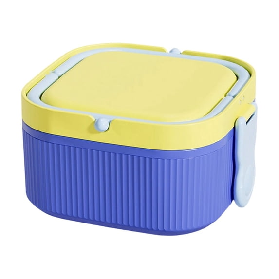 Lunch Box Plastic Food Grade Square Microwave Safe with Lid, 6.22 X 6.14 X 3.14 Inches, Reusable Meal Prep Container