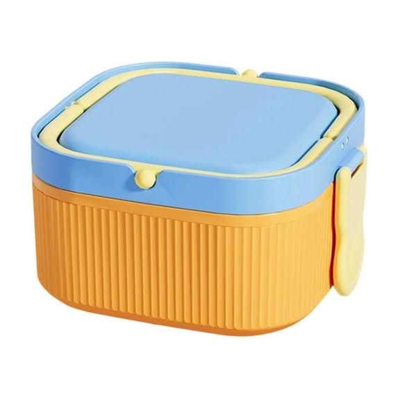 Lunch Box Plastic Food Grade Square Microwave Safe with Lid, 6.22 X 6.14 X 3.14 Inches, Reusable Meal Prep Container