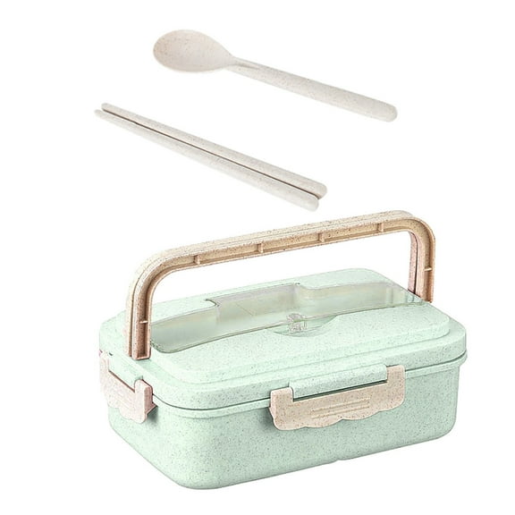 Lunch Box Reusable 3-Compartment Plastic Divided Food Storage Container Boxes