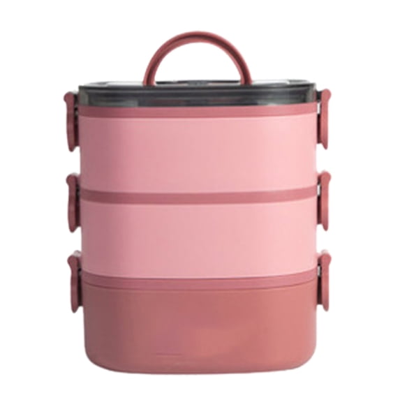 Lunch Box, Stackable 3 Layers Containers, Portable Large Capacity Leakproof Bento Box, 3-Tier Portable Stackable Food Container for Work Camping,7.7x5.5x7.5 Inch