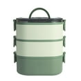 thumbnail image 1 of Lunch Box, Stackable 3 Layers Containers, Portable Large Capacity Leakproof Bento Box, 3-Tier Portable Stackable Food Container for Work Camping,7.7x5.5x7.5 Inch, 1 of 8