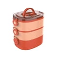 thumbnail image 1 of Lunch Box, Stackable 3 Layers Containers, Portable Large Capacity Leakproof Bento Box, 3-Tier Portable Stackable Food Container for Work Camping,7.7x5.5x7.5 Inch, 1 of 8