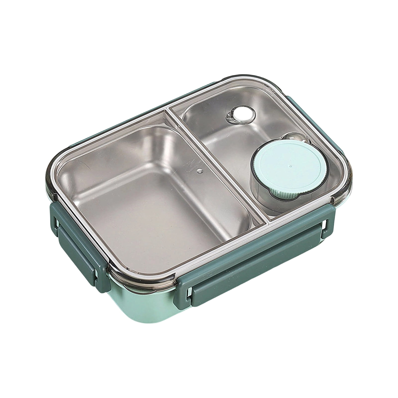 Lunch Box, Stainless Steel Portable Lunch Box, With Tableware And Divided Compartments