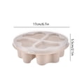 thumbnail image 1 of Lunch Box White Heart Shape Snack Container with 4 Sections Clear Cover Stackable Bento Box for Food Storage and Fresh Keeping, 1 of 6