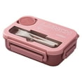 thumbnail image 1 of Lunch Box With Fork, Spoon Large Capacity Lunch Container Compartments Storage Containers Microwave Safe, 1 of 8