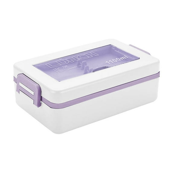Lunch Box for Women Bento Box Lunch Containers for Adults 1100ml 3 Compartments Sealed Plastic Lunch Box With Spoon And Fork Leak Proof Microwavable Food Containers for College,Office & Travel