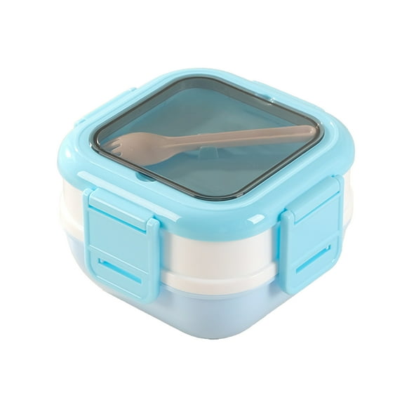 Lunch Box for Women Bento Box Square Lunch Containers for Adults Food Grade Double Lunch Box Salad Box Microwaveable Working Teens Lunch Box With Cutlery Food Containers for College,Dorm,Office