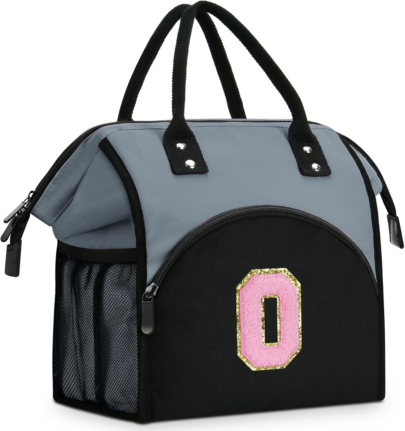 Lunch Box for Women, Initial Lunch Bag Women with Pink Letter AZ