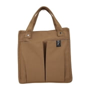 Lunch Box for Women Spring and Summer Canvas Solid Color Stitching Handbag Student Lunch Box Bag Bento Handbag Multi Pocket Practical Canvas Bag, Kitchen Essentials Clearance Sale