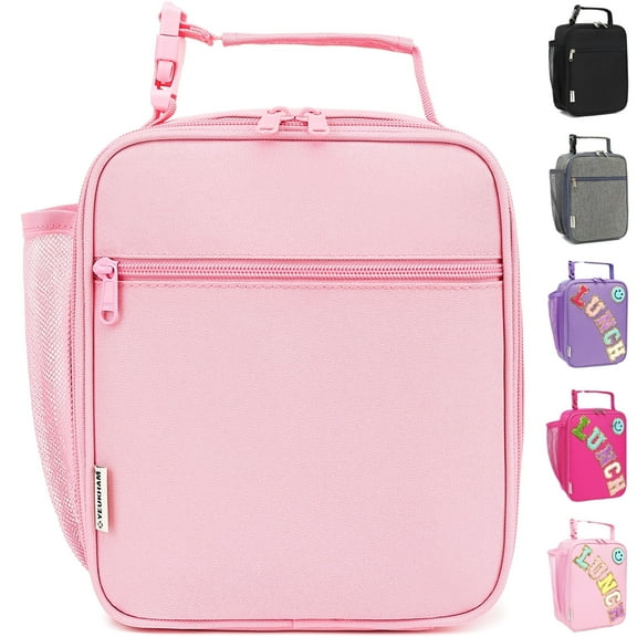 Lunch Box for Kids Boys Girls Men Women, Insulated Small Soft Cooler Lunch Bag Kit for School Work Picnic Travel - Reusable Portable lunchbox, Pink