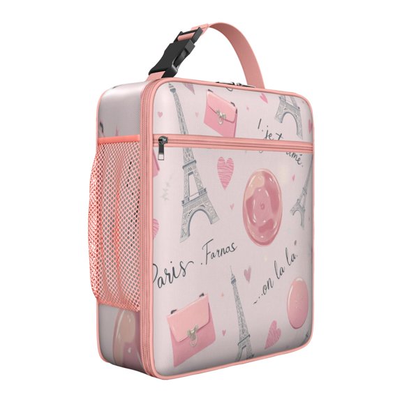 Lunch Box for Men Women Adults Lunch Box Tote for Office Work Picnic Reusable Portable Lunchbox, Tower Pink