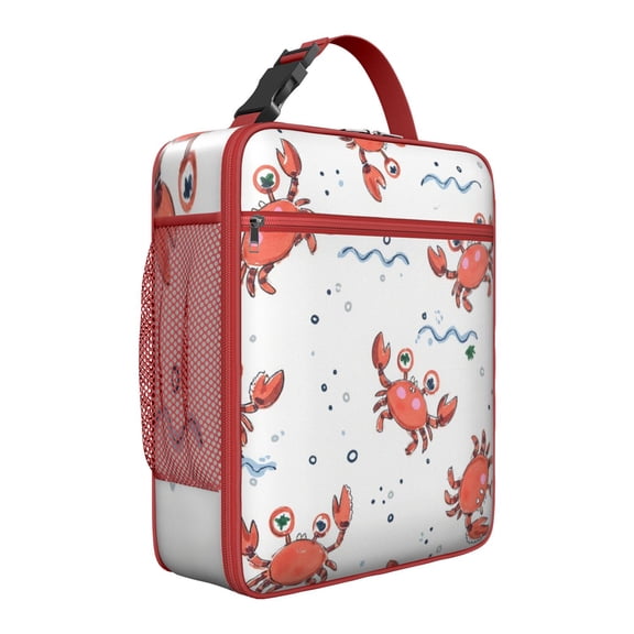 Lunch Box for Men Women Adults Lunch Box Tote for Outdoor Enthusiasts Busy Moms Reusable Portable Lunchbox, Marine Adorable Crab