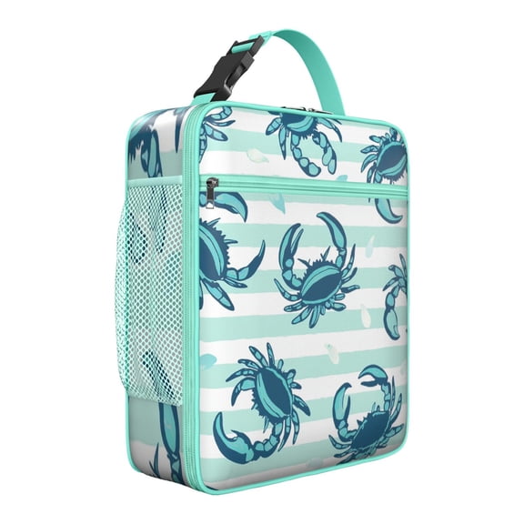 Lunch Box for Men Women Adults Small Lunch Bag for Outdoor Enthusiasts Busy Moms Reusable Portable Lunchbox, Marine Adorable Crab