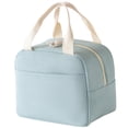 thumbnail image 1 of Lunch Box for Women, Cute Corduroy Insulated Lunch Bag, Wide Opening Reusable Bag with Front Pocket for Work, Office, School & Picnic/Blue, 1 of 8