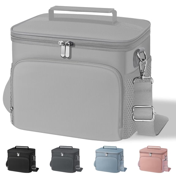 Lunch Box for Women/Men Insulated Lunch Bag Large Capacity Reusable Lunch Tote Leak Proof Lunch Bags for Work Picnic, Black