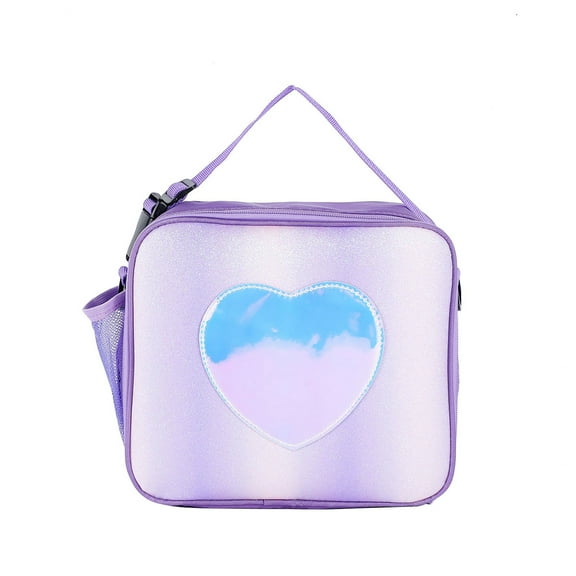 Lunch Box For ki ds g irls Insulated Rainbow Tote Bag Leakproof Thermal Cooler Reusable Lunch Bag For sch ool OutdoorLaser lunch bag rainbow color insulated lunch bag purple