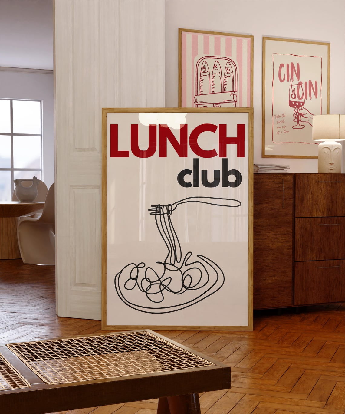 Lunch Club Kitchen Modern Food Art Poster for Home Wall Decor - Walmart.com