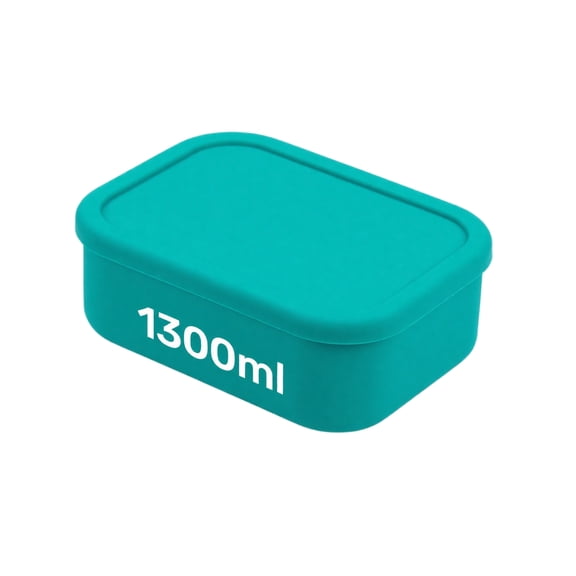 Lunch Container, Large Silicone Food Storage Box Airtight Sealing Lid Refrigerator Fruit Organizer Antibacterial Bowl Meal Prep Kitchen Tool Storage Space Saving Unit Green