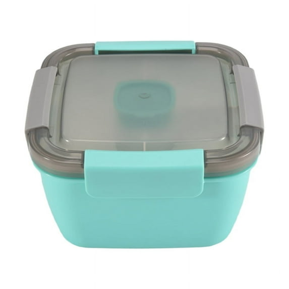 Lunch Container To Go, 1500Ml Salad Bowls with 3 Compartments, Container for Salad Toppings