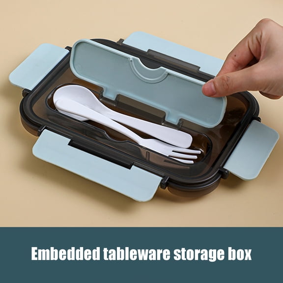 Lunch Containers,Bento Box,Heat Resistance Lunch Box Leak Proof Sealed Compartment Lunch Box Microwave And Freezer Safe Individual Compartments For Food Storage(Blue)