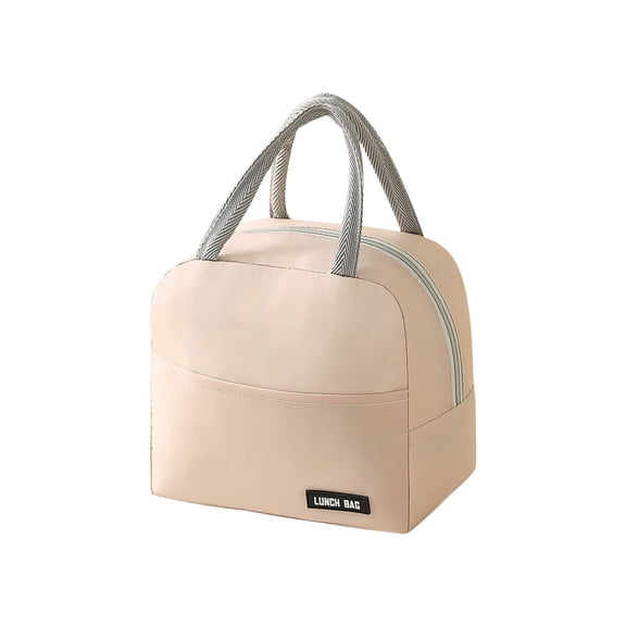 Lunch Containers for Adults,Solid Color Twill Bento Bag Portable insulation Bag Thickened Adults Lunch Box Bag Lunch Bag,Beige