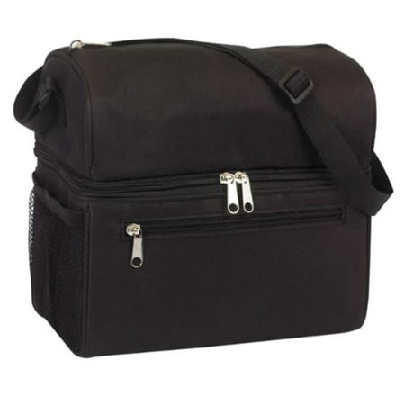 Lunch Cooler with Dual Compartments, Red - Case of 30