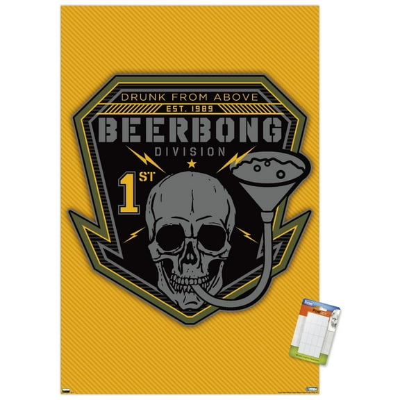 Lunch Hour Productions - Beerbong Division Wall Poster, 14.725" x 22.375"