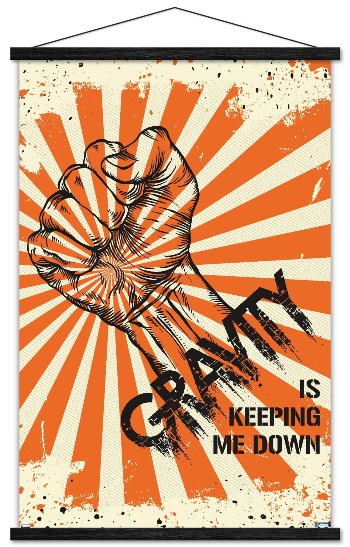Lunch Hour Productions - Gravity Keeping Me Down Wall Poster with Magnetic Frame, 22.375" x 34"