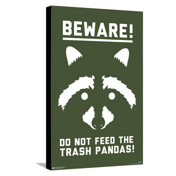 Lunch Hour Productions - Trash Panda Canvas Wall Poster, 14.725" x 22.375"