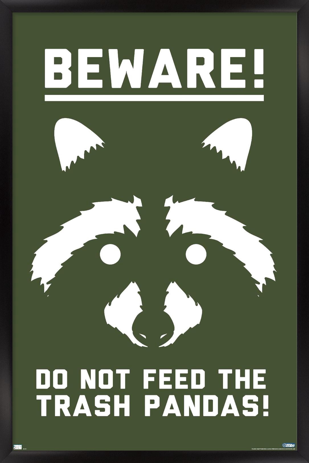 Lunch Hour Productions - Trash Panda Wall Poster, 14.725" x 22.375" Framed