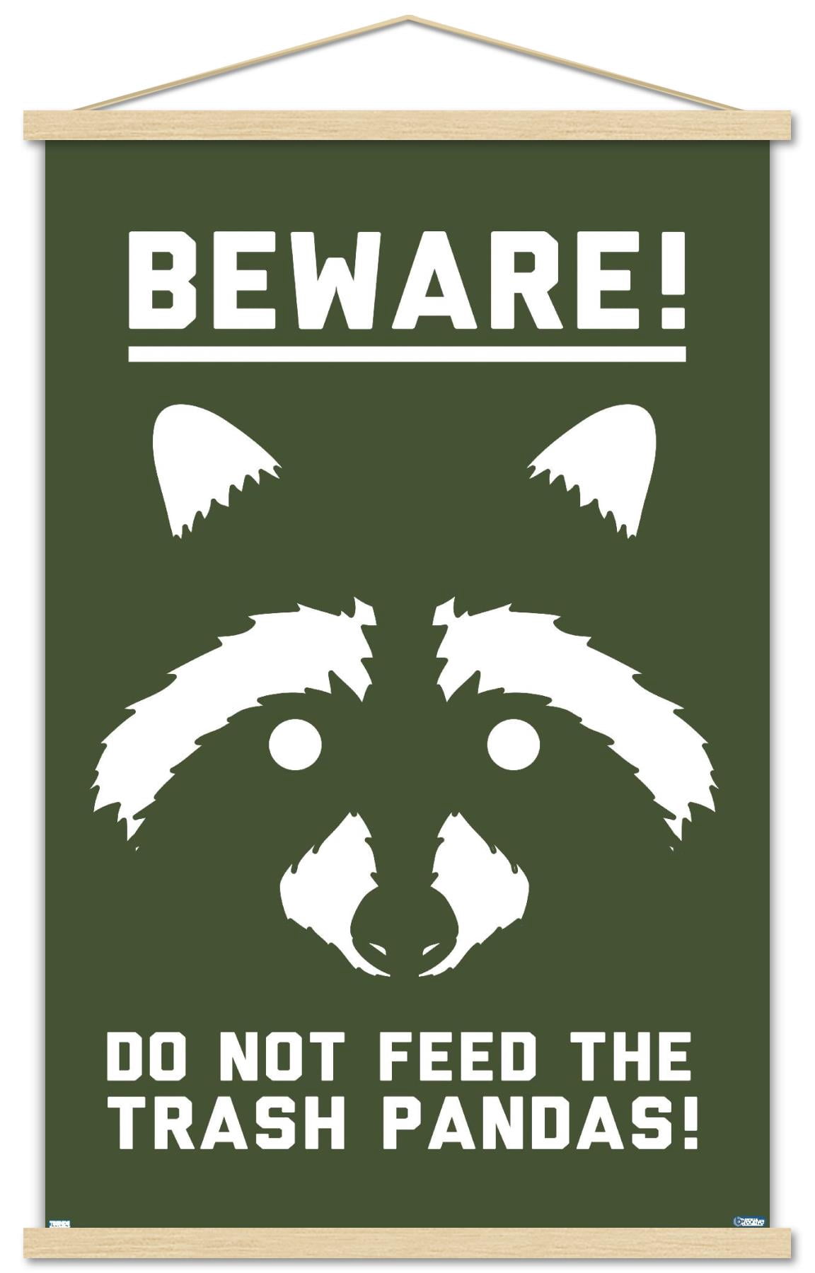 Lunch Hour Productions - Trash Panda Wall Poster with Magnetic Frame, 22.375" x 34"