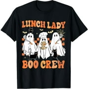 SASSALILLY Lunch Lady Boo Crew Ghost Chef Funny Cafeteria Worker Staff T-Shirt