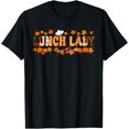 thumbnail image 1 of Lunch Lady Job Thanksgiving Fall Leaves Pumpkins Funny Team T-Shirt, 1 of 3