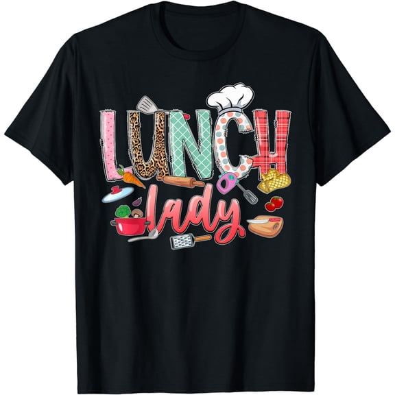 t-shirt Lunch Lady, Lunch Lady Squad, School Lunch Ladies T-Shirt mens t shirt，black，women，funny，misfits，men，journey