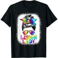 thumbnail image 1 of t-shirt Lunch Lady Messy Bun Retro Lunch Ladies Squad Cafeteria Crew T-Shirt mens t shirt，black，women，funny，misfits，men，journey, 1 of 4