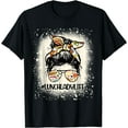 thumbnail image 1 of Lunch Lady Messy Hair Woman Bun Lunch Lady Life T-Shirt, 1 of 3