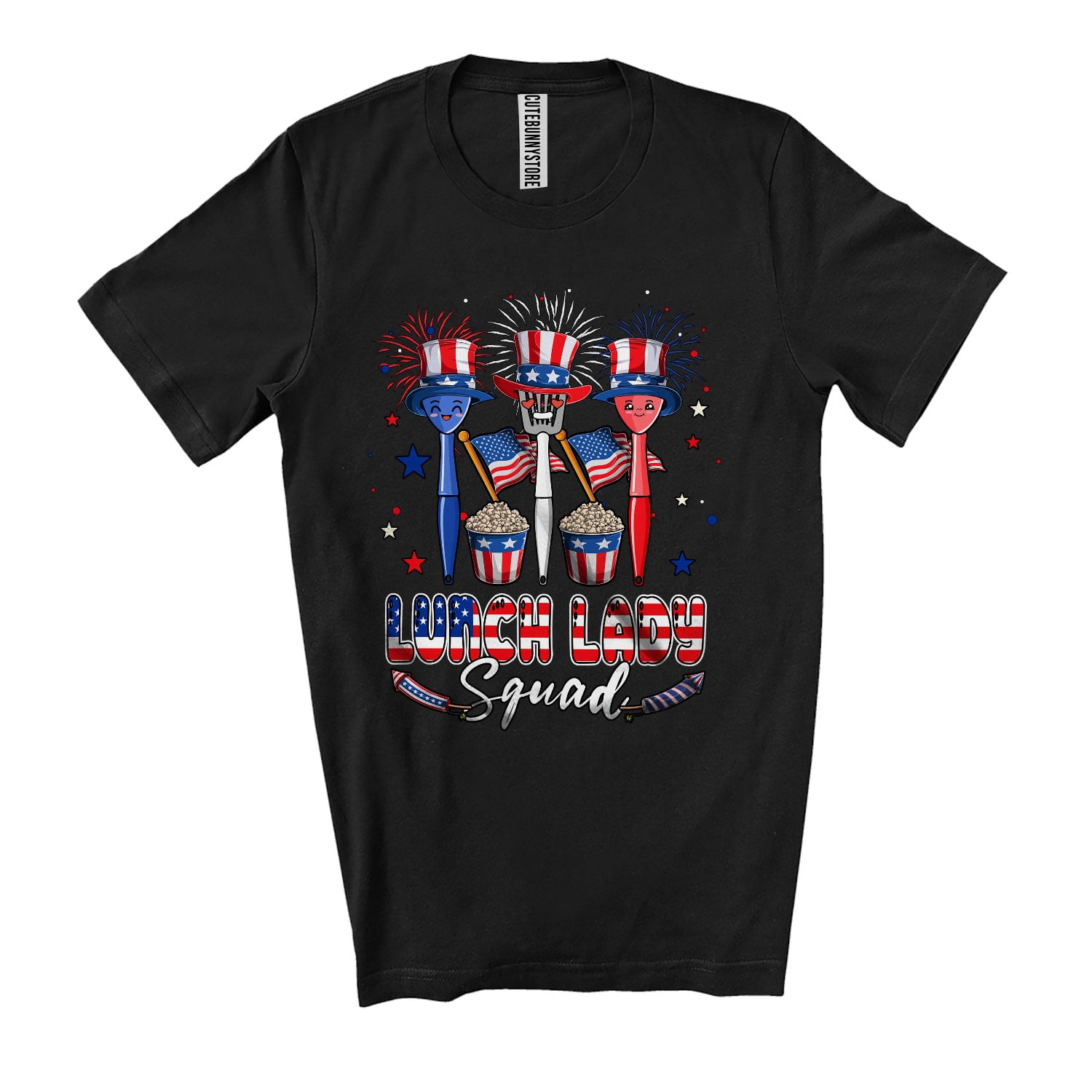 Lunch Lady Squad; Humorous 4th Of July Three Lunch Lady Tools; American ...